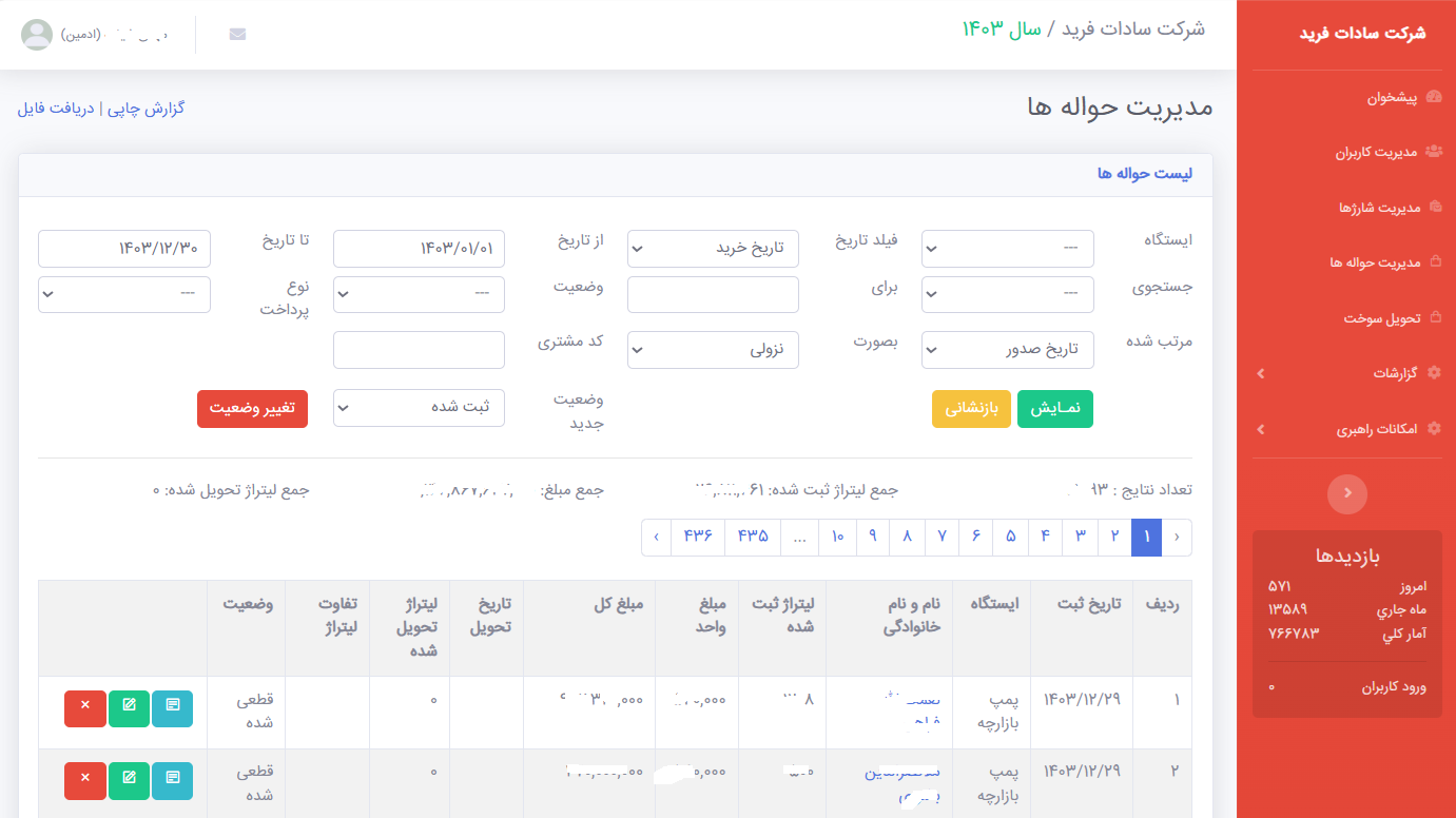 نرم افزار مدیریت جایگاه های سوخت